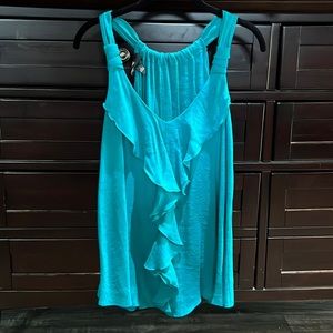Iz Byer women’s tank, beautiful turquoise color